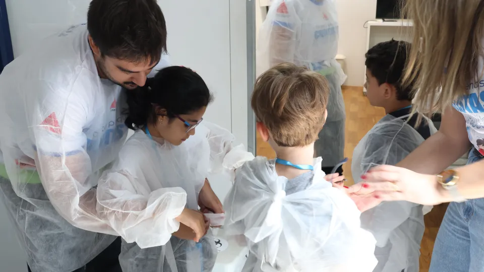 Visita das crianças