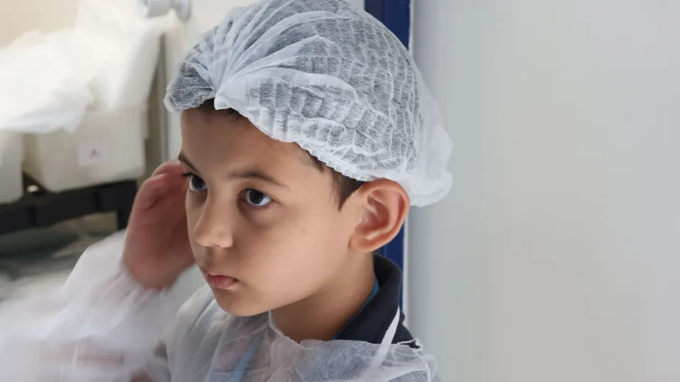 Visita das crianças