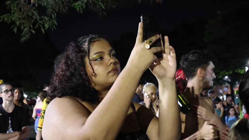 Imagens das apresentações durante o cortejo