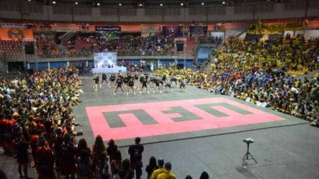 Registro da solenidade de abertura da Olimpíada Universitária UFU 2019, na Arena Sabiazinho. (Foto: Milton Santos)