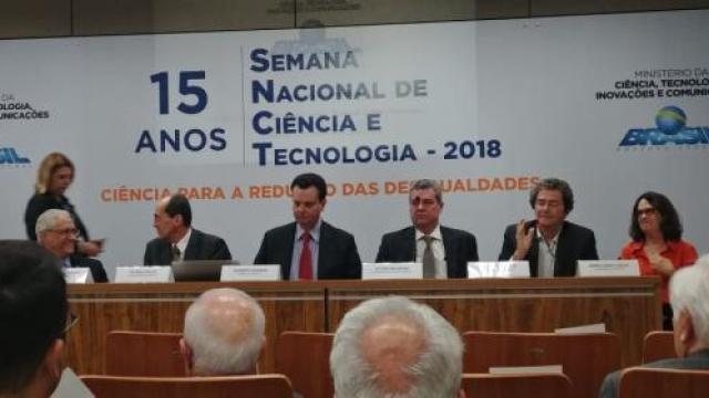 Cerimônia de lançamento da Semana Nacional de Ciência e Tecnologia (SNCT), em Brasília (foto: divulgação)