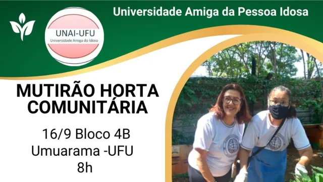 Arte de divulgação, informando data, horário e local das atividades