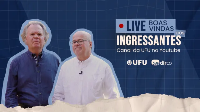 Arte de Divulgação da live de boas-vindas