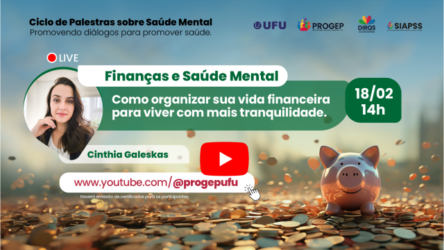 Arte oficial do evento, com informações gerais como horário e link para assistir