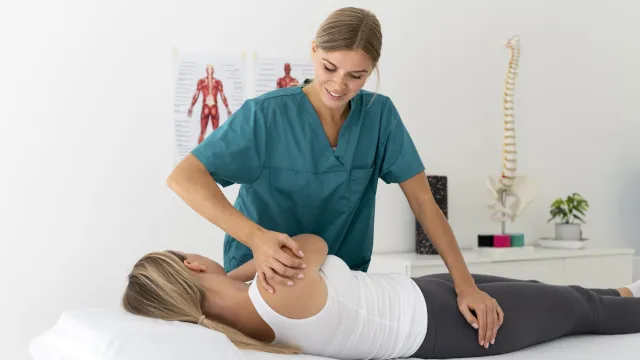 sessão de fisioterapia