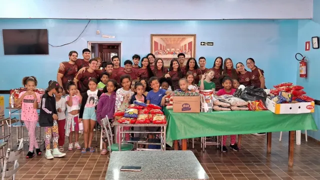A ação realizou arrecadações dentro da Faculdade de Direito. (Foto: divulgação)