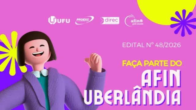 Imagem de divulgação nas cores amarela, roxa e rosa