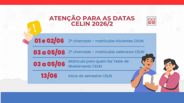 Arte de divulgação CELIN/UFU
