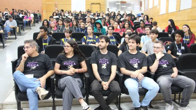 Auditório 3Q do campus Santa Mônica durante a última Maratona de Física do Ensino Médio