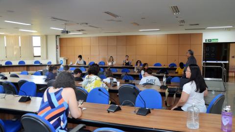  Recepção dos estudantes internacionais. (Foto: Milton Santos)