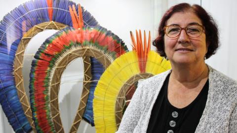Foto da coordenadora do Museu dos Povos Indígenas, Lídia Meirelles