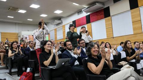 Cerimônia de posse de Carlos Henrique de Carvalho no cargo de reitor da UFU (foto: Marco Cavalcanti)