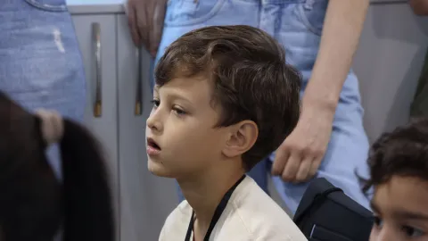 Visita das crianças