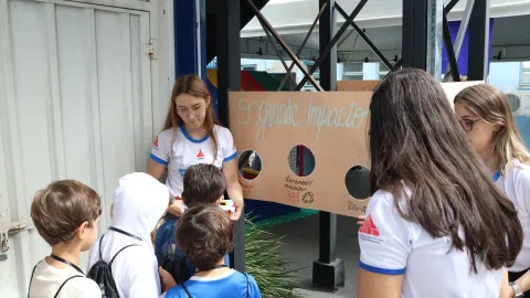 Visita das crianças