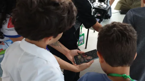 Visita das crianças