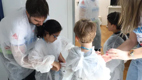 Visita das crianças