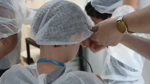 Visita das crianças