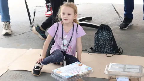 Visita das crianças