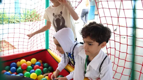 Visita das crianças