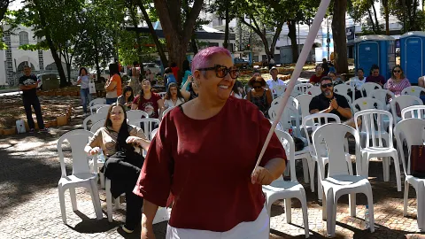 Aula pública promovida é pela UFU em Uberlândia (Foto: Milton Santos)