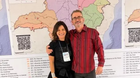Apresentação de trabalho durante o I Simpósio Mineiro de Hidrogeomorfologia e Recursos Hídricos (foto: Acervo dos pesquisadores)