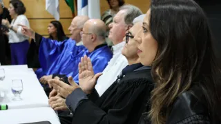 Cerimônia de posse de Carlos Henrique de Carvalho no cargo de reitor da UFU (foto: Marco Cavalcanti)