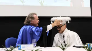 Cerimônia de posse de Carlos Henrique de Carvalho no cargo de reitor da UFU (foto: Marco Cavalcanti)