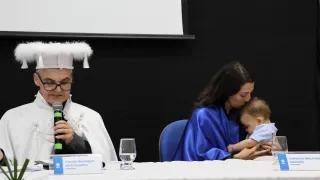 Cerimônia de posse de Carlos Henrique de Carvalho no cargo de reitor da UFU (foto: Marco Cavalcanti)